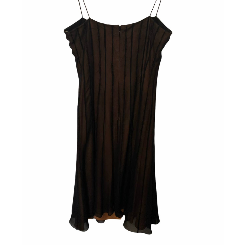 Andrew GN black, brown silk dress M - Picture 7 of 7